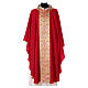 Chasuble in pure wool with lampas gallon and neckline Gamma s5