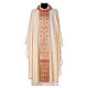Chasuble in pure wool with lampas gallon and neckline Gamma s7