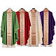 Chasuble in pure wool with lampas gallon and neckline Gamma s9