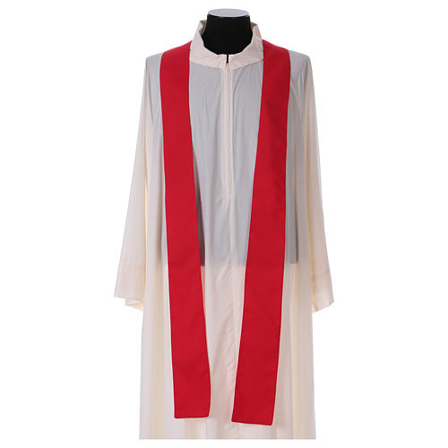 Chasuble in polyester with machine-embroidered wheat on the front Gamma 5
