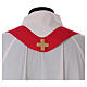 Chasuble in polyester with machine-embroidered wheat on the front Gamma s6