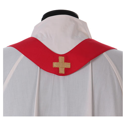 Sacred Chasuble in polyester with machine-embroidered wheat on the front Gamma 6
