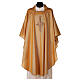 Chasuble in polyester with machine-embroidered cross on the front, gold Gamma s1
