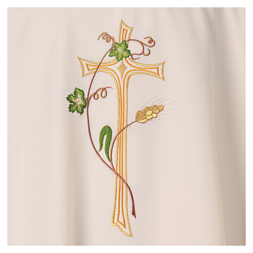 Chasuble in polyester with machine-embroidered cross Gamma 13