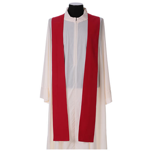 Chasuble in polyester with machine-embroidered cross Gamma 4