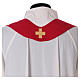Chasuble in polyester with machine-embroidered cross Gamma s5