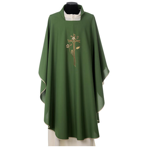 Chasuble polyester croix brodée à la machine Gamma 7