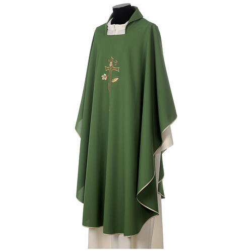 Chasuble polyester croix brodée à la machine Gamma 9