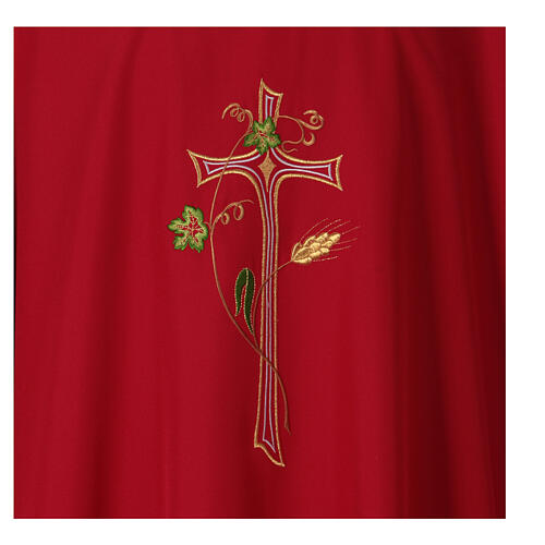 Chasuble polyester croix brodée à la machine Gamma 11