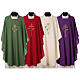 Chasuble polyester croix brodée à la machine Gamma s6