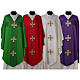 Chasuble and stole with cross and stones 100% polyester s1