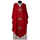 Chasuble and stole with cross and stones 100% polyester s4