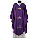Chasuble and stole with cross and stones 100% polyester s6