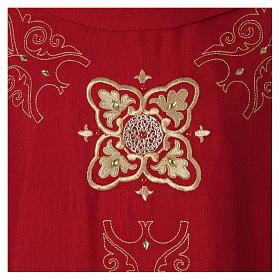 Chasuble with Italian neckline and golden embroideries