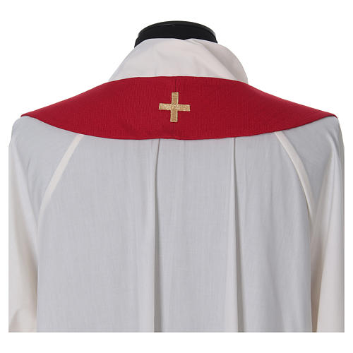 Chasuble with Italian neckline and golden embroideries 8