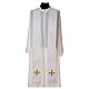 Chasuble and stole with IHS and flower embroidery s4