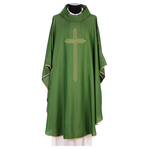 Liturgical chasuble with cross, polyester 3