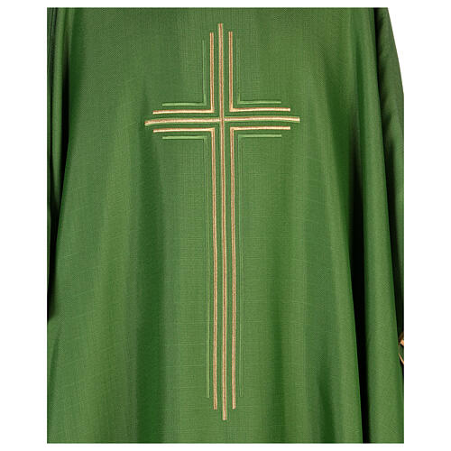 Chasuble pour rites liturgiques polyester croix 2
