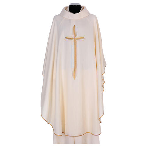 Chasuble for liturgical rites, cross design polyester 5