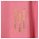 Pink chasuble, 100% polyester, Chi-Rho, spikes and grape branch s4