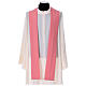Pink chasuble, 100% polyester, Chi-Rho, spikes and grape branch s6