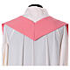 Pink chasuble, 100% polyester, Chi-Rho, spikes and grape branch s7