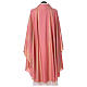 Pink striped chasuble of wool and lurex Gamma s5