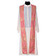 Pink striped chasuble of wool and lurex Gamma s6