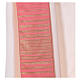 Pink striped chasuble of wool and lurex Gamma s7