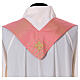 Pink striped chasuble of wool and lurex Gamma s8