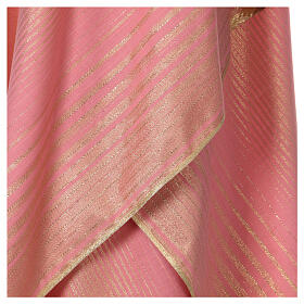 Striped pink chasuble, in wool lurex Gamma