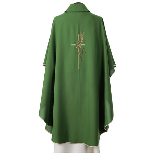 Chasuble with cross, Alfa and Omega with spikes, 100% polyester Gamma 7