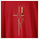 Chasuble 100% polyester croix alpha oméga avec épi de blé Gamma s6