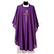 Chasuble 100% polyester croix alpha oméga avec épi de blé Gamma s9