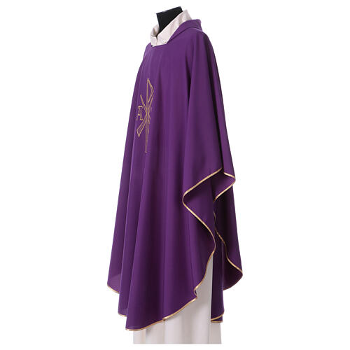 Chasuble with Chi-Rho, Alfa and Omega, 100% polyester Gamma 3