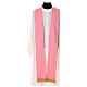Pink chasuble with golden decorations, 100% wool Gamma s6