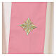 Pink chasuble with golden decorations, 100% wool Gamma s7