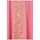 Casulla rosa 100% lana decoraciones doradas s4