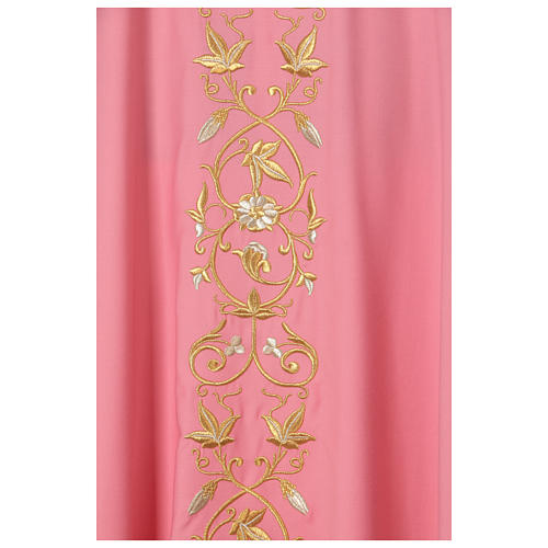 Ornat różowy 100% wełna dekoracje złote Gamma 4