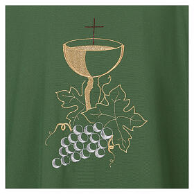 Chasuble with chalice and grapes, 100% polyester
