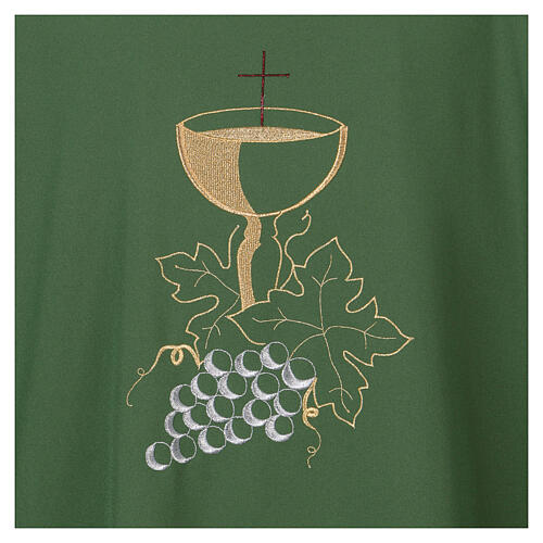 Chasuble with chalice and grapes, 100% polyester 2