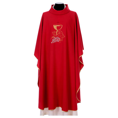 Chasuble calice et grappe de raisin 100% polyester 4