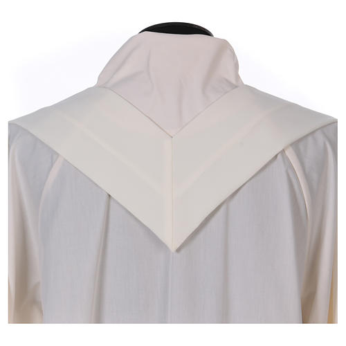 Kasel goldenen Mariensymbol 100% Polyester elfenbeinfarbig 7