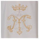 Kasel goldenen Mariensymbol 100% Polyester elfenbeinfarbig s2