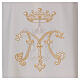 Embroidered chasuble with Marian symbol, 100% polyester s2