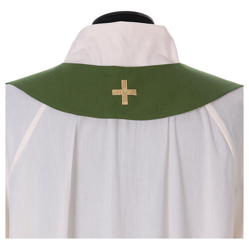 Chasuble with fish and cross, polyester wool 9