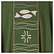 Chasuble with fish and cross, polyester wool s2