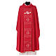 Chasuble with fish and cross, polyester wool s4