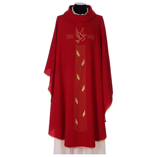Chasuble with Holy Spirit symbol, 100% polyester 1