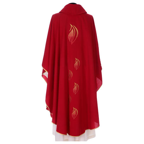 Chasuble with dove and Holy Spirit flame in polyester 5
